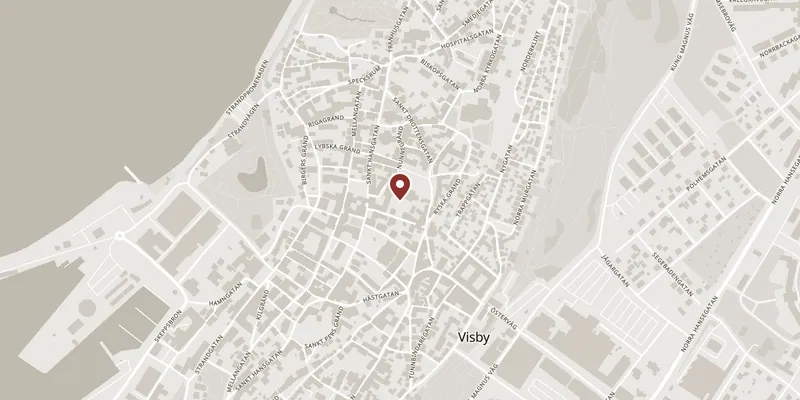 Map showing where S:ta Karin Church Ruin (Sankta Katarina) is
