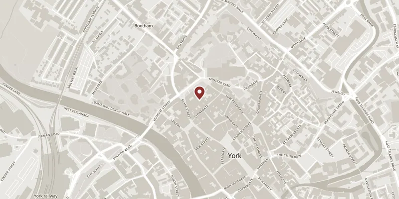 Map showing where Barley Hall is