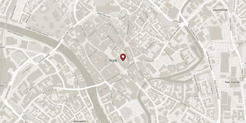 Map showing where The Shambles is