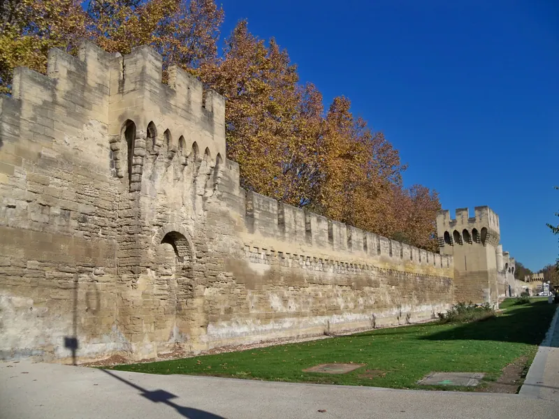 The city walls of Avignon in Avignon