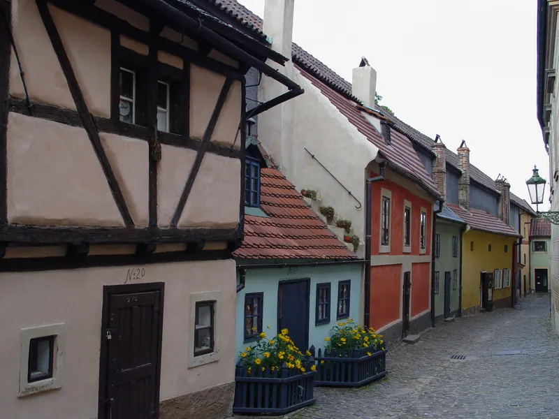 Golden Lane and the Daliborka Tower in Prague
